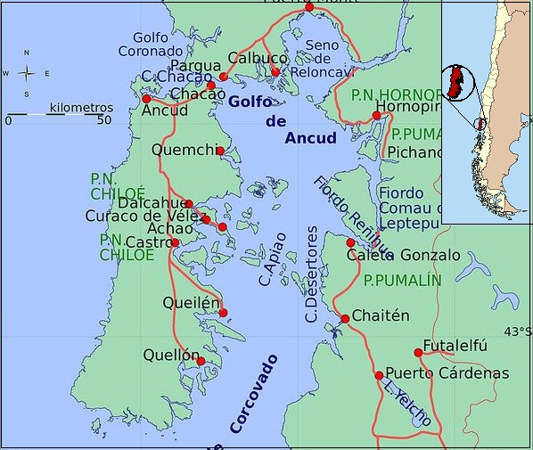 차카오섬과 해협의 위치 /위키피디아