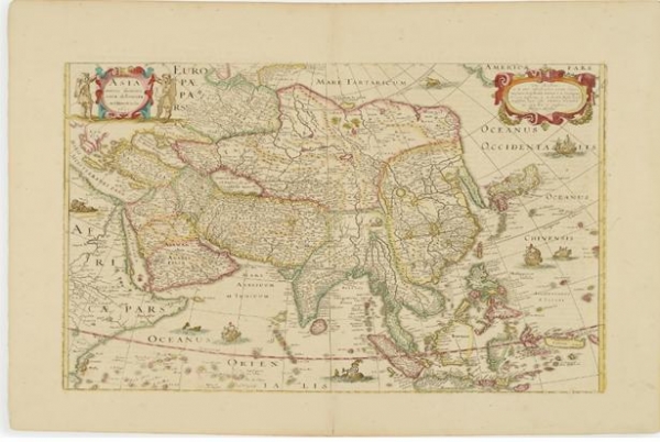 「혼디우스와 얀손의 아시아 지도」(1631년) 원본 이미지 /해양수산부