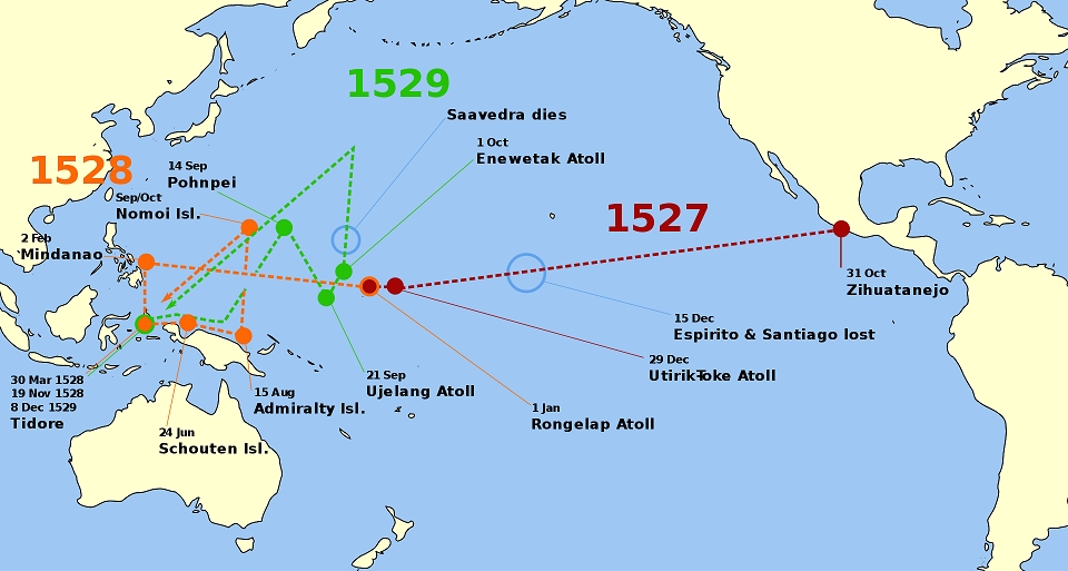 스페인의 태평양 탐험로 /위키피디아