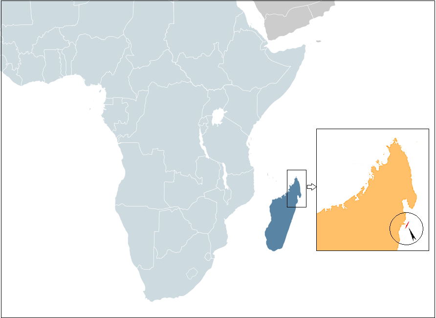 마다카스카르 생트 마리섬의 위치 /위키피디아