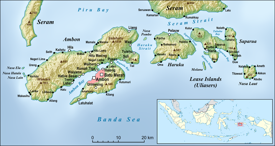 암본섬의 위치 /위키피디아