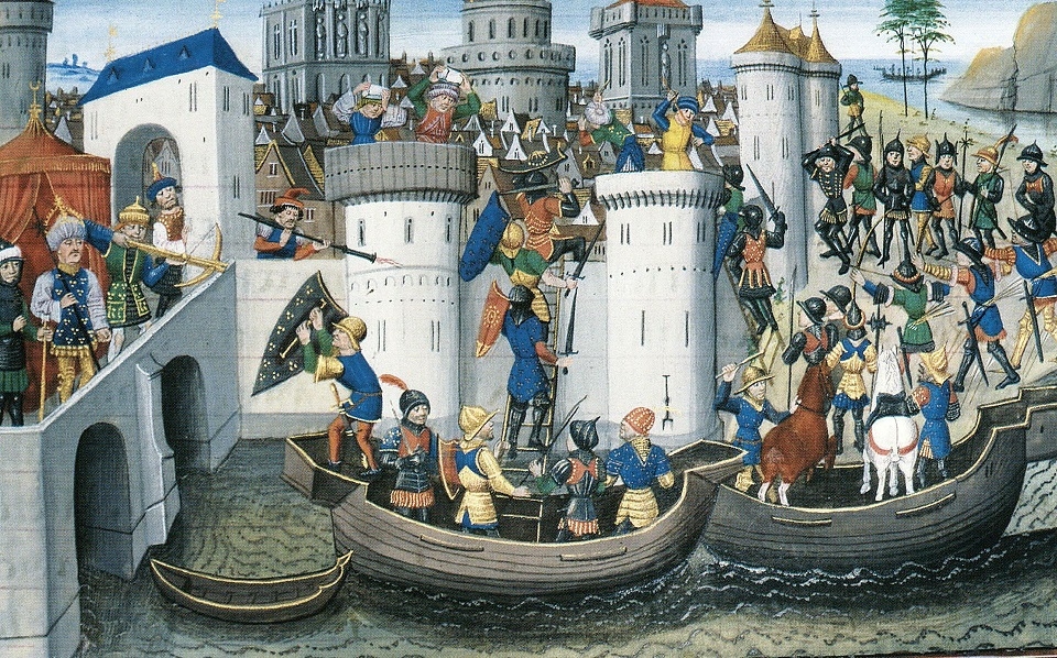1204년 제4차 십자군에 의한 콘스탄티노플 함락(그림) /위키피디아