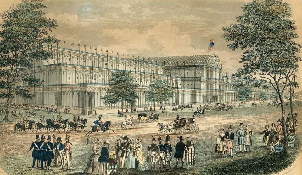 1851년 영국 런던서 열린 만국박람회의 수정궁 /위키피디아