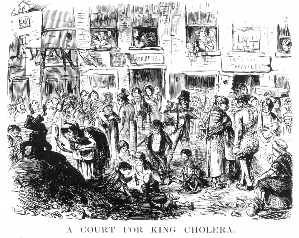 1850년대 런던 콜레라 창궐을 스케치한 삽화 /위키피디아