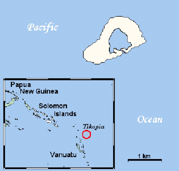 티코피아섬의 위치 /위키피디아