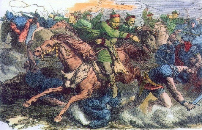 훈족과 알란족의 전투 그림 /위키피디아