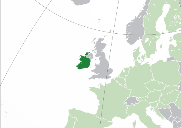아일랜드의 위치 /위키피디아