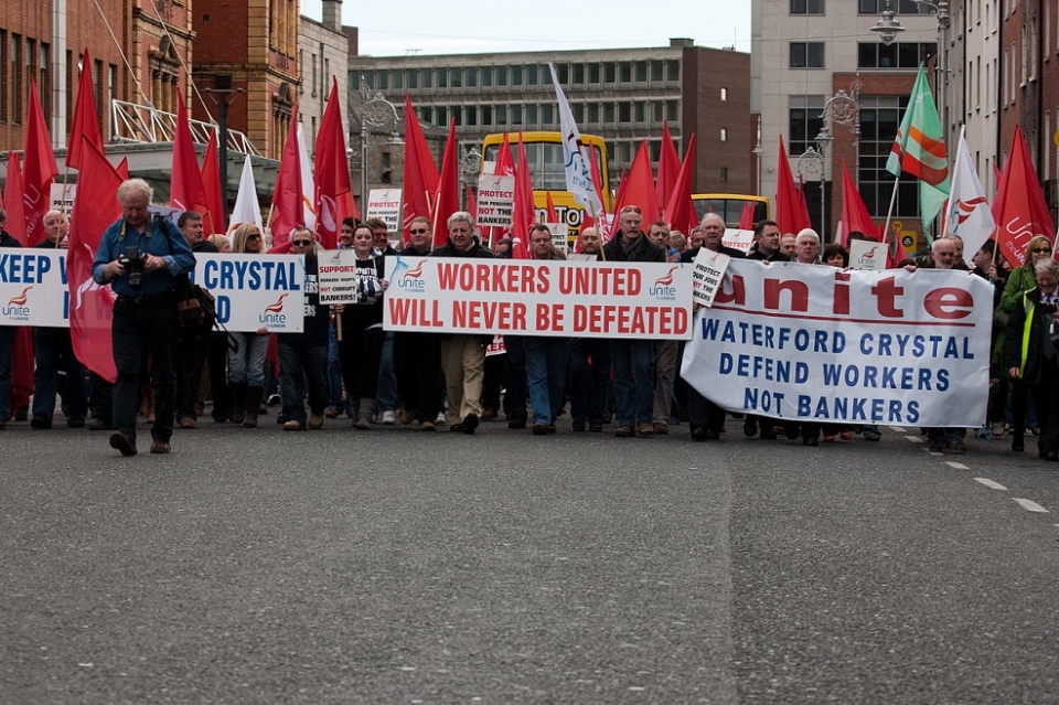 2009년 더블린 시내의 노동자 시위 /위키피디아