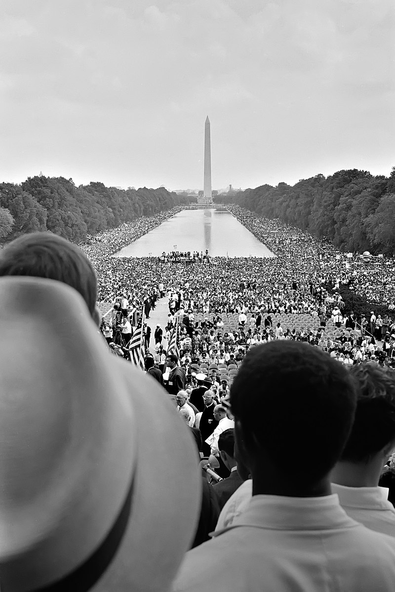 1963년 8월 28일 워싱턴 DC 링컨기념관에 모인 군중 /위키피디아
