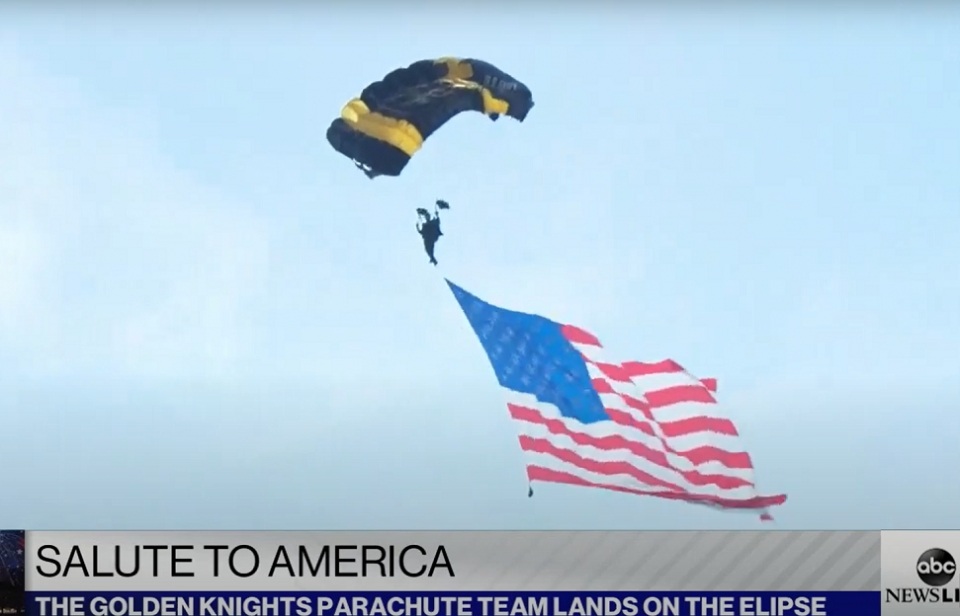 2020년 7월 4일 미국 독립기념일 행사 /abc 방송 캡쳐