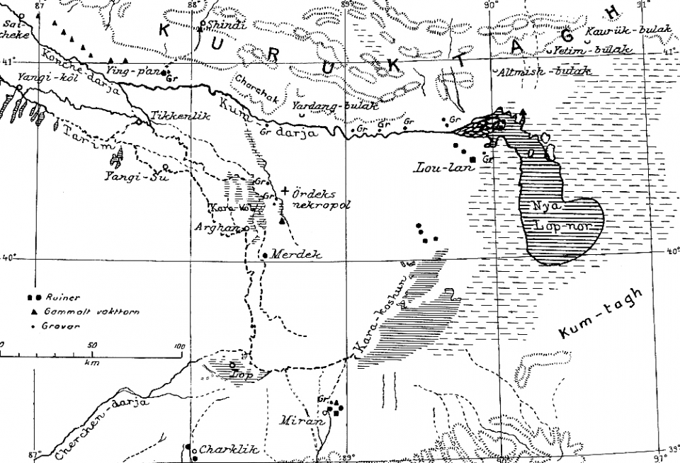 1935년 지도에서의 노프노르 호수 /위키피디아