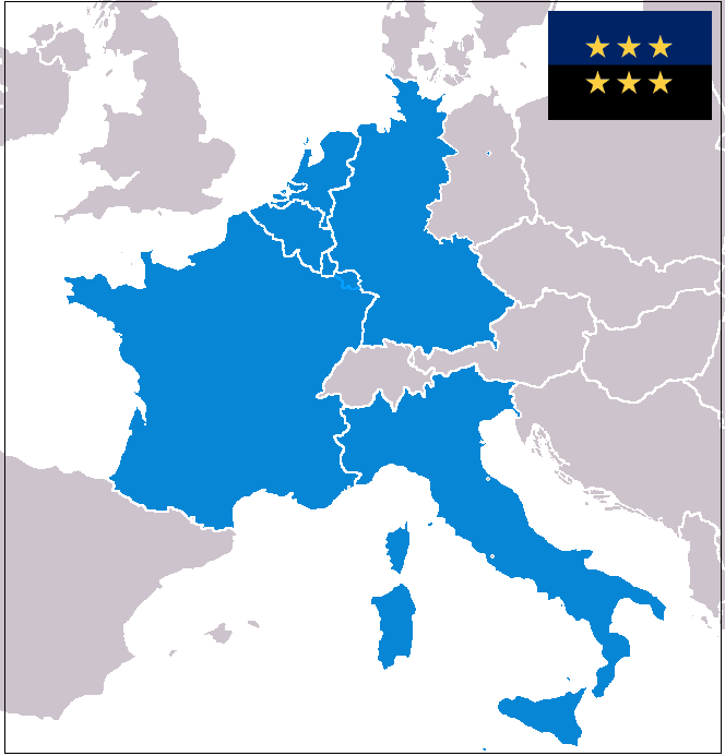 유럽석탄철강공동체(ECSC) 가입 6개국 /위키피디아