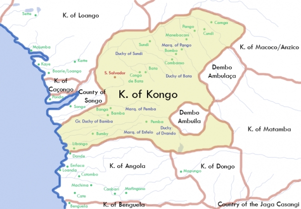 콩고왕국 위치 /위키피디아