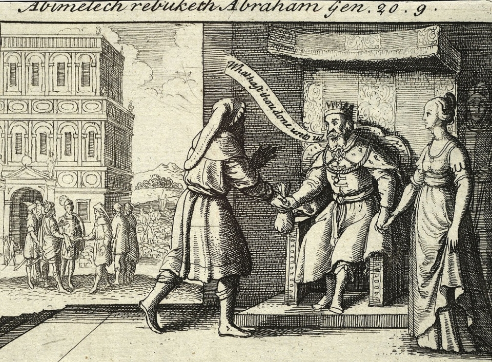 블레셋 왕 아비멜렉이 아브라함의 아내를 데려간 그림 /위키피디아