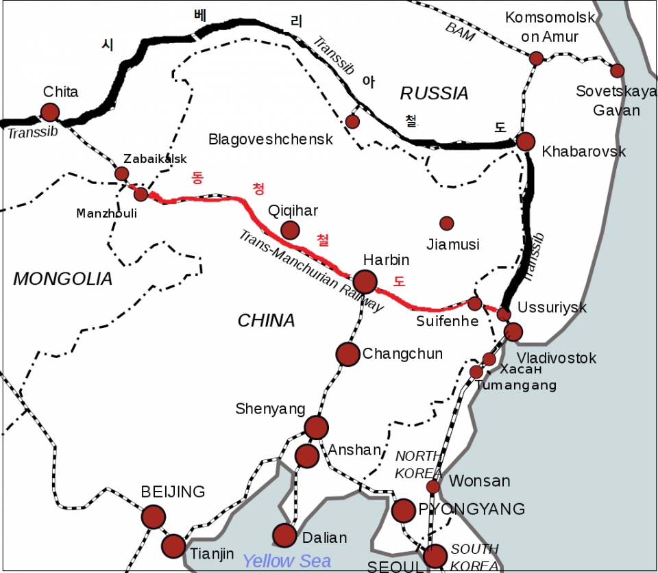 동청철도와 시베리아철도 /위키피디아