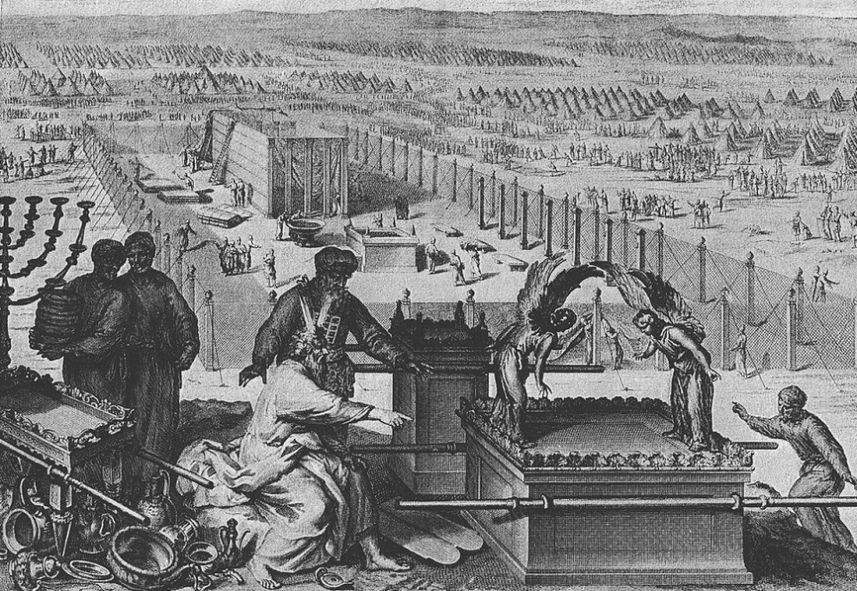 모세가 언약궤 제작을 지휘하고 있다. (1728) /위키피디아