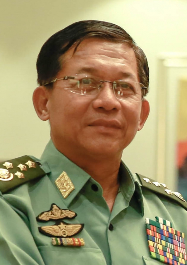 쿠데타로 미얀마 권력을 장악한 민 아웅 흘라잉 /위키피디아
