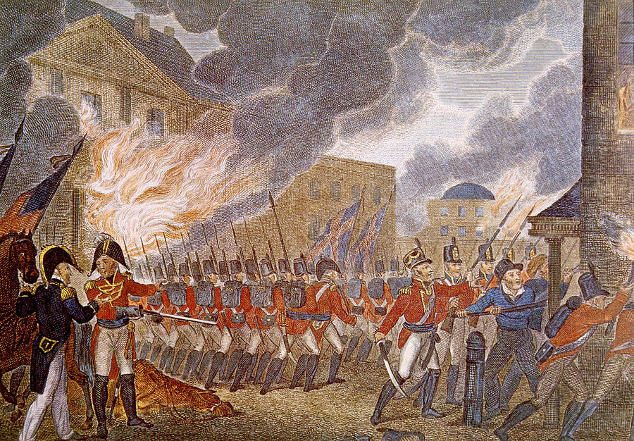 1814년 8월 영국군의 워싱턴 D.C. 방화 /위키피디아