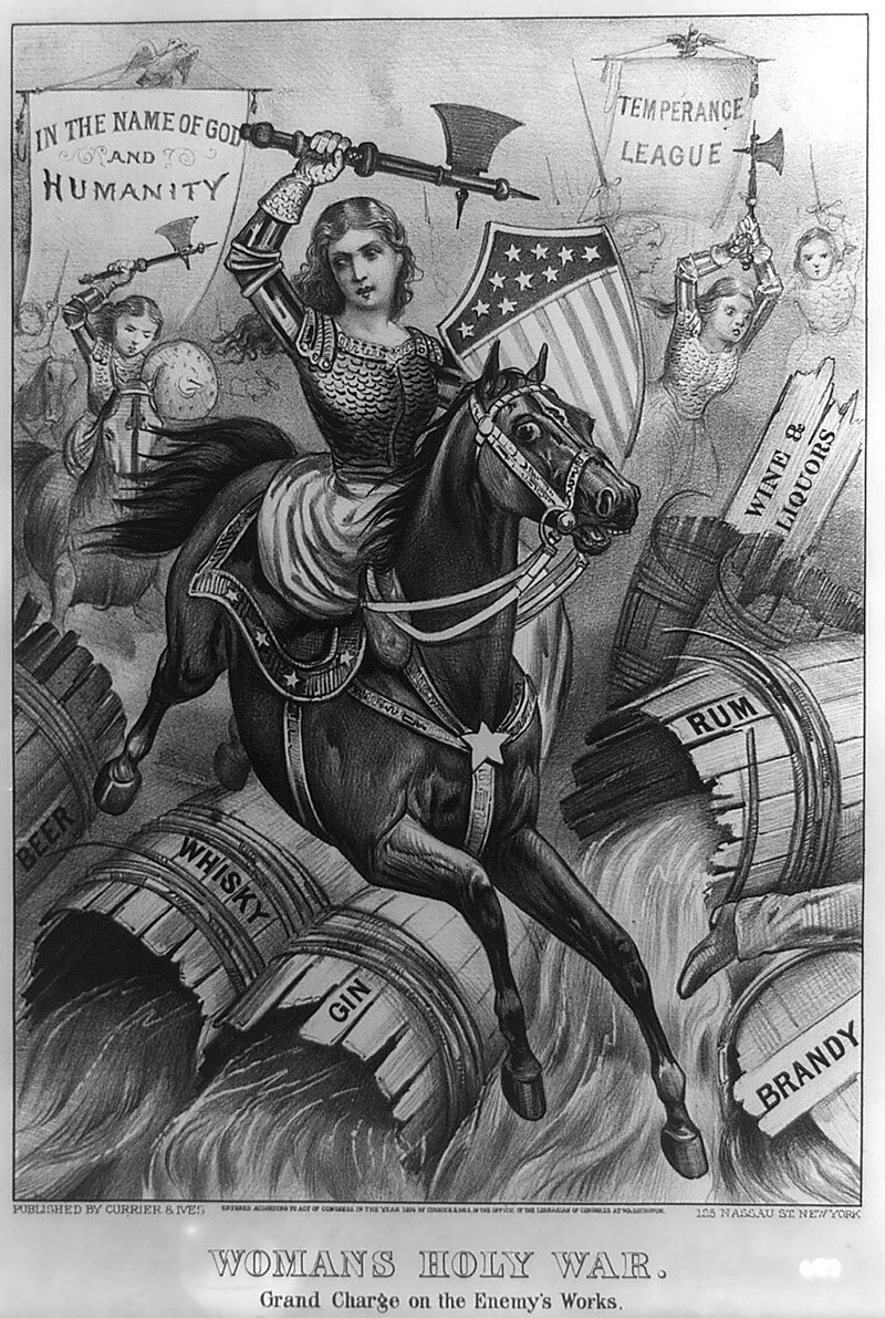 금주운동의 정치 만화(1874) /위키피디아