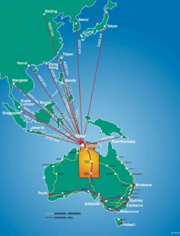 다윈항의 지정학적 위치 /Darwin Port 홈페이지