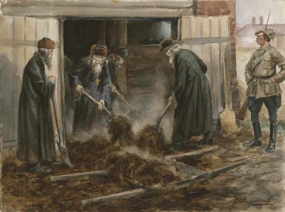 노동에 동원된 그리스정교 사제들 /위키피디아