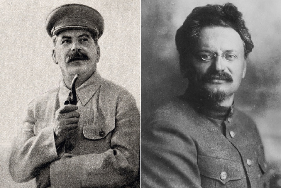스탈린(왼쪽)과 트로츠키(오른쪽) /위키피디아