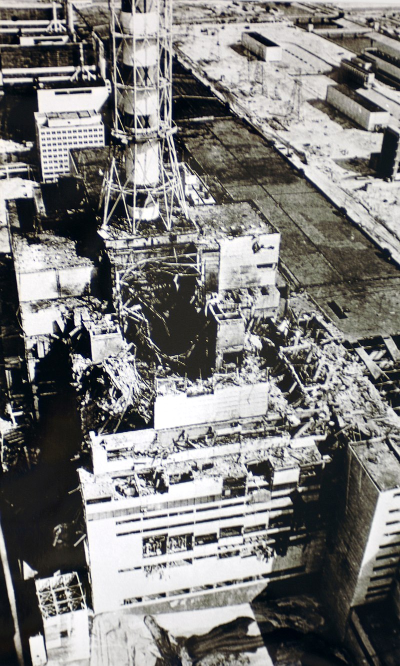 1986년 체르노빌 원전사고 직후의 모습 /위키피디아
