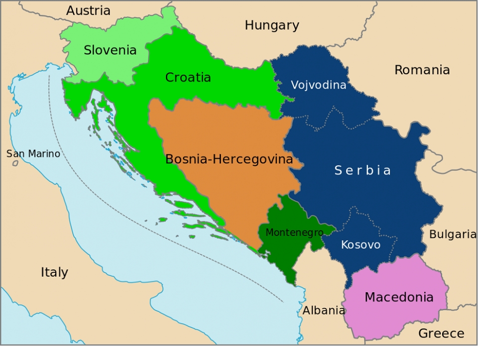 유고슬라비아 연방 내 공화국과 자치주 /위키피디아