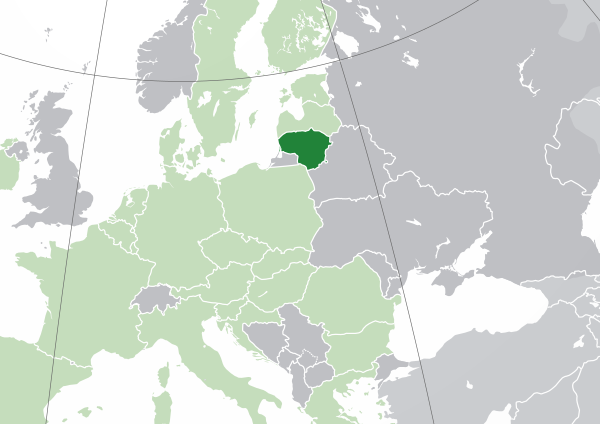 리투아니아의 위치 /위키피디아