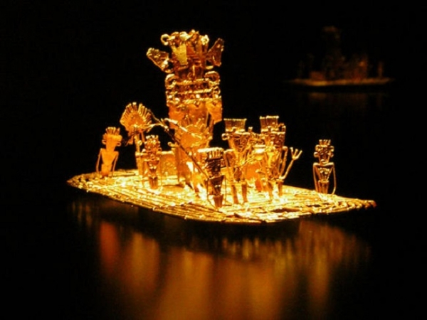 무이스카 문화의 황금 유물(모형) /위키피디아