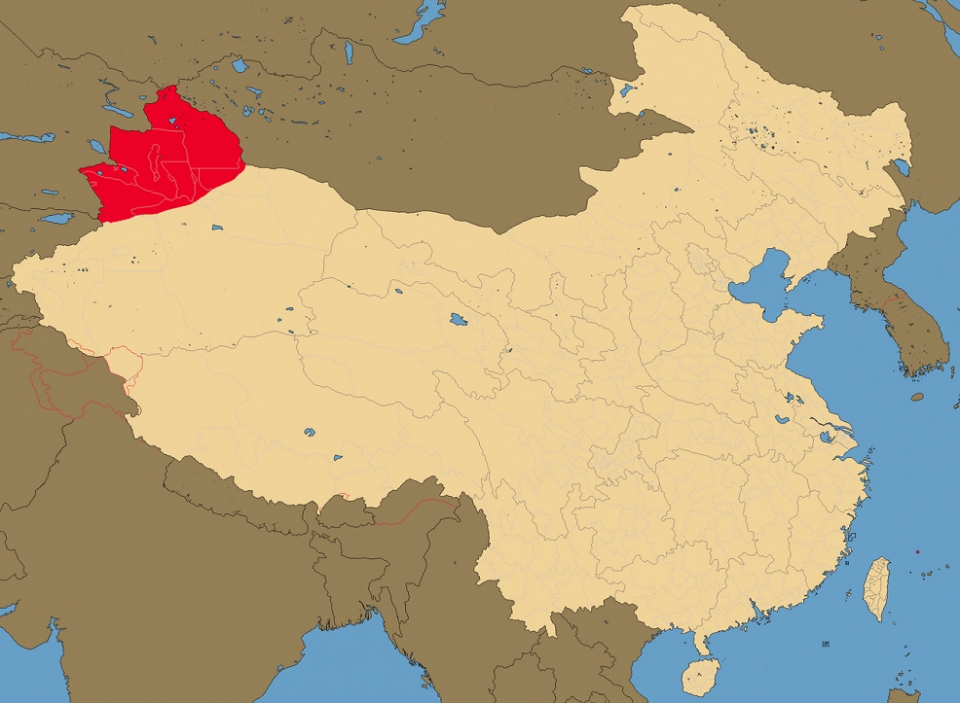 제2차 동투르키스탄공화국 지배영역 /위키피디아