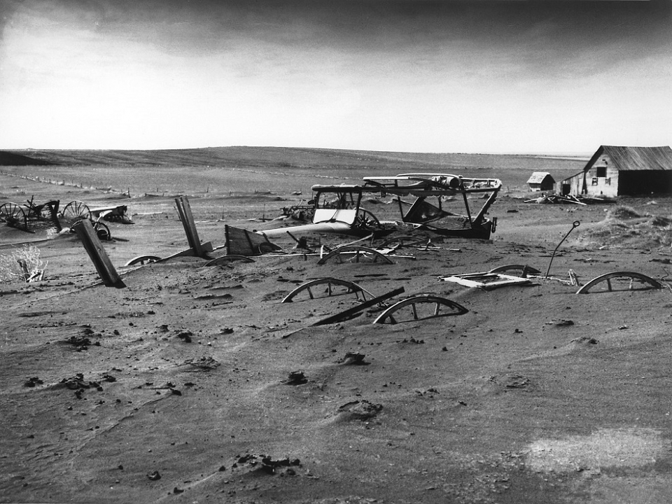 미국 서부지방에 닥친 모래바람(1936년 사우스 다코타) /위키피디아