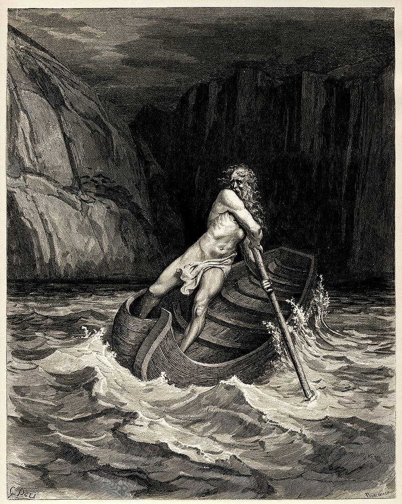 뱃사공 카론이 지옥의 강에 배를 젓고 있다.(Gustave Doré) /위키피디아