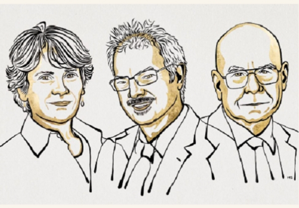 올해 노벨 화학상 수상자로 선정된 캐럴린 버토지, 모르텐 멜달, 배리 샤플리스(왼쪽부터) /노벨위원회 홈페이지