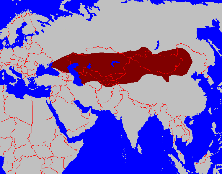 부민카간 시기의 돌궐족 영역 /위키피디아