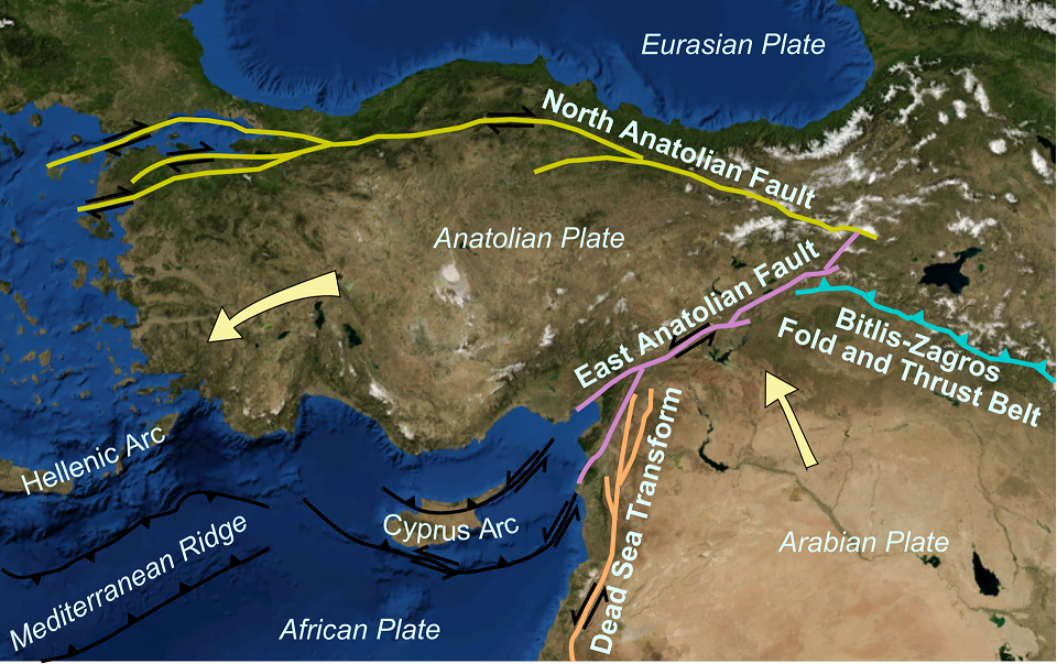 튀르키예의 지각구조 /위키피디아