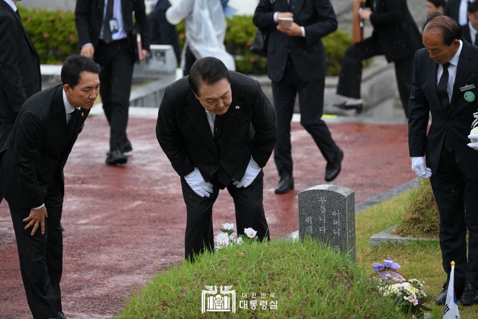 5월 18일 윤석열 대통령이 제43주년 5·18민주화운동 기념식에 참석했다. /사진=대통령실