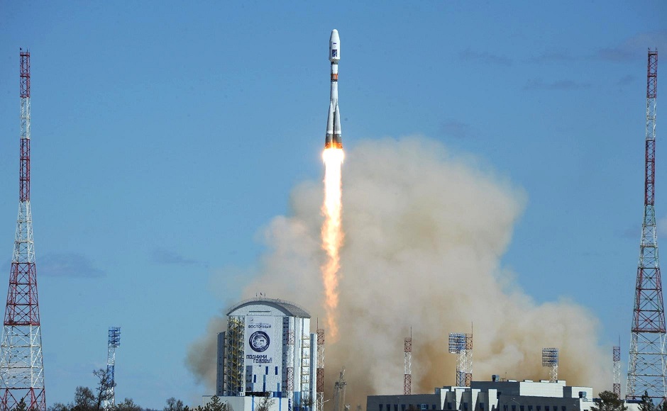 2016년 4월 16일 러시아 보스토치니 우주기지에서 소유즈-2 1a 로켓을 발사하는 모습 /위키피디아