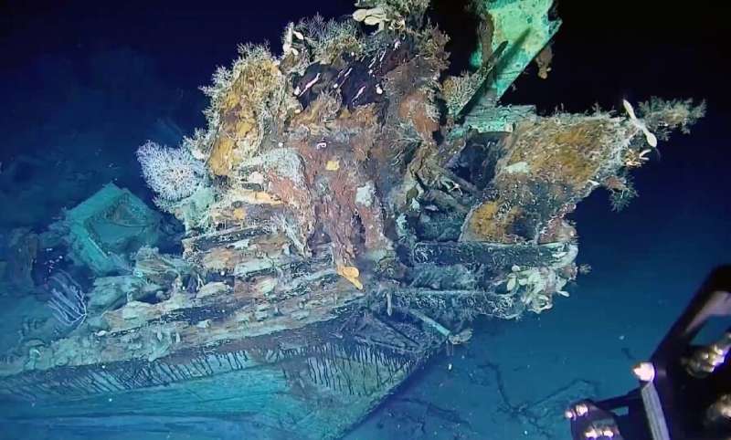 콜롬비아 해안에 침몰한 스페인 보물선 산호세호 잔해 /콜롬비아 해군