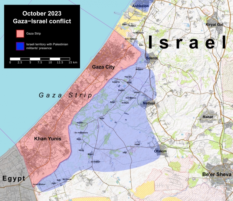 2023년 10월, 하마스의 공격 개요 ‘위키피디아