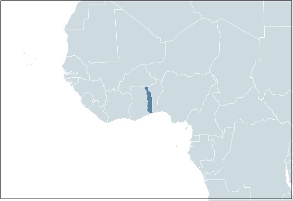토고의 위치 /위키피디아
