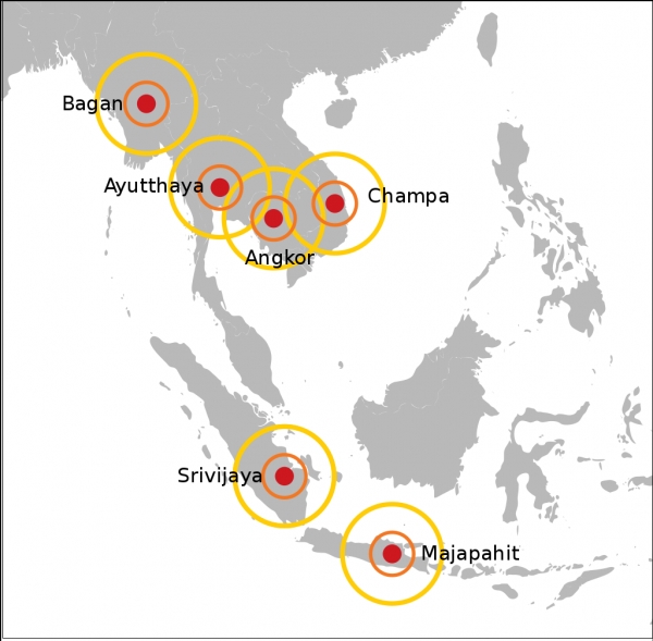 5~15세기 동남아의 만달라형 국가 /위키피디아