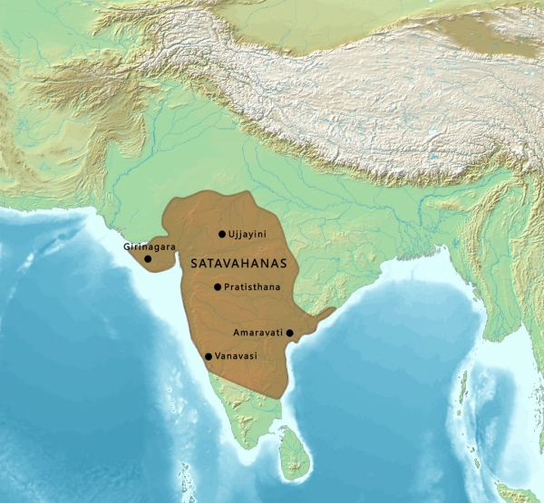 사타바하나 왕조의 지배영역 /위키피디아
